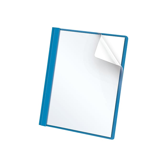 Oxford 3-Prong Report Covers, Letter, Light Blue, 25/Box