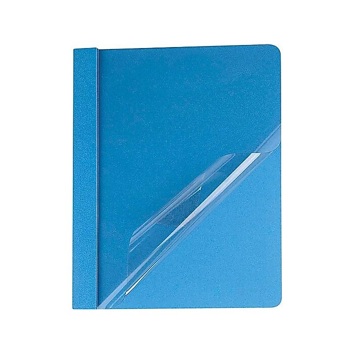 Oxford 3-Prong Report Covers, Letter, Light Blue, 25/Box