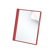 Oxford Clear Front 2-Prong Report Cover, Letter Size, Dark Red (OXF 55811)