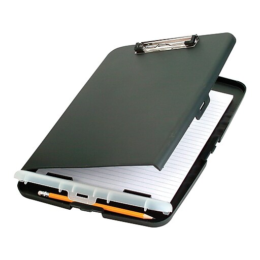 Shop Staples for Officemate Slim Plastic Storage Clipboard, Charcoal