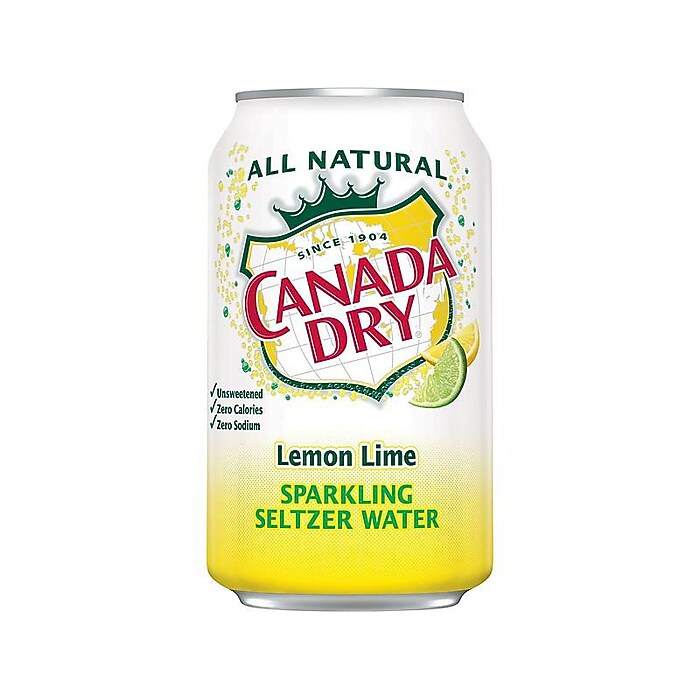 Canada Dry Lemon-Lime Flavored Sparkling Seltzer Water, 12