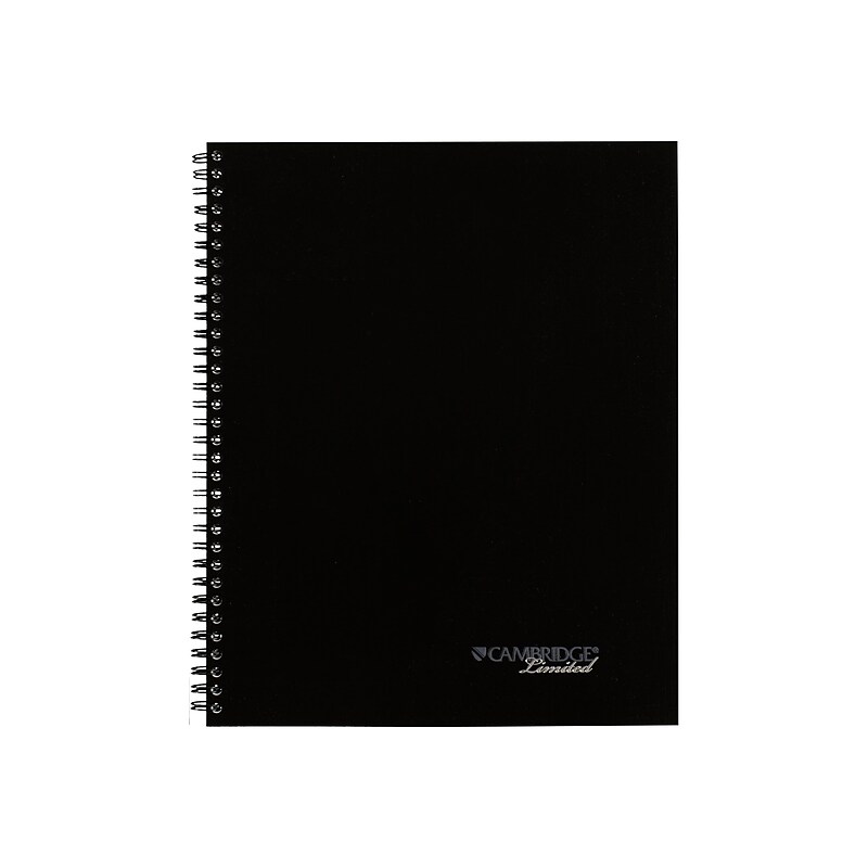 Cambridge 1-Subject Professional Notebooks, 8.5" x 11", Wide Ruled, 80 Sheets, Black (06066) image 1