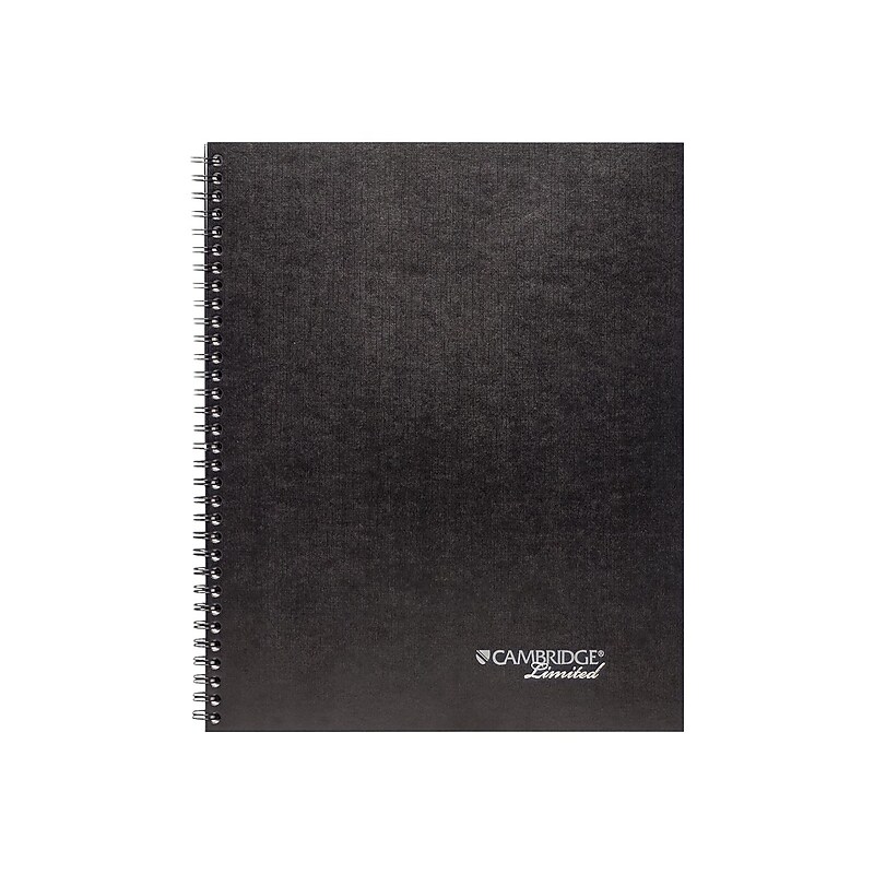 Cambridge Professional 1-Subject Professional Notebook, 8.5" x 11", Wide Ruled, 80 Sheets, Black (06062) image 1