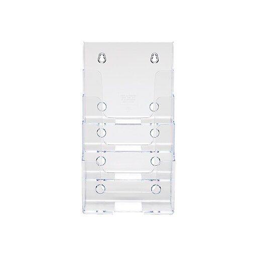 DeflectO Literature Holder, 5.83" x 8.27", Clear Polystyrene (77901