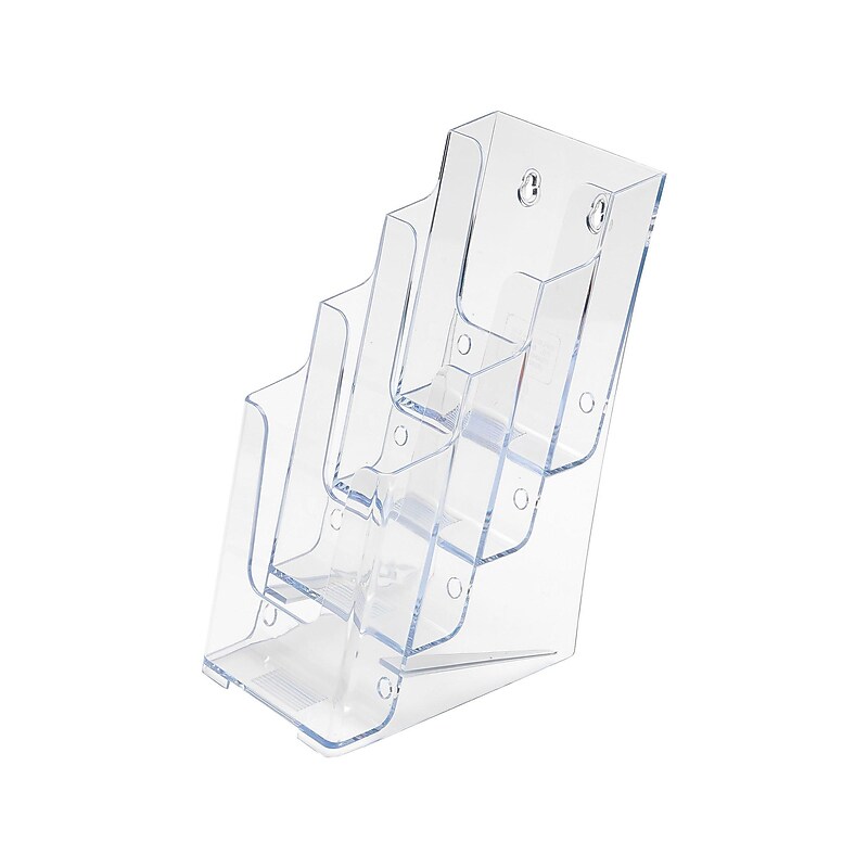 Staples® Literature Holder for Leaflets, Crystal Clear Plastic (77701) image 1