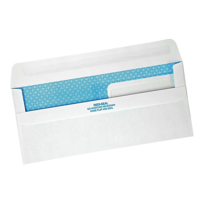 Quality Park Redi-Seal Security Tinted #9 Double Window Envelopes