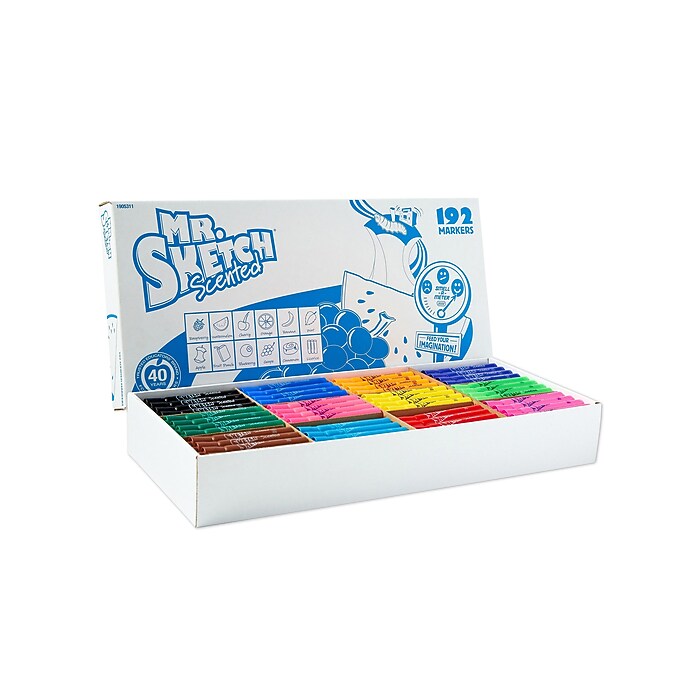 ミスタードン　Mr. DON WORKS Always WA62ML Mr. Sketch Scented Water Based Markers, Chisel, Assorted