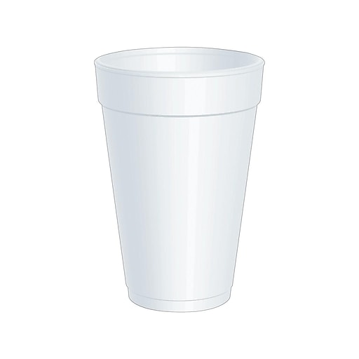 Dart J Cup Foam Hot/Cold Cups, 16 Oz., White, 1000/Carton (16J16