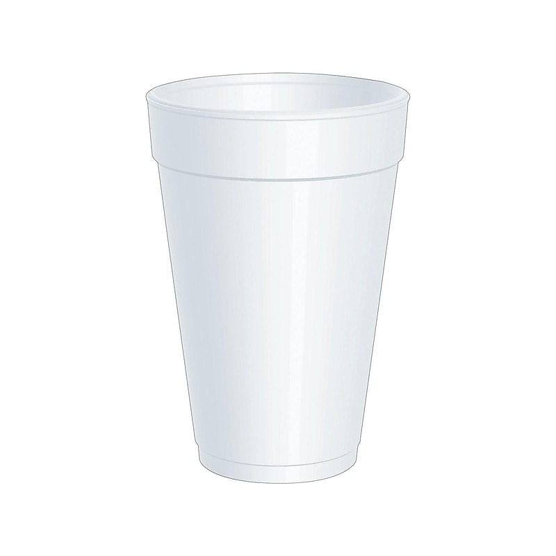 Dart J Cup Foam Hot/Cold Cups, 16 Oz., White, 1000/Carton (16J16) image 1