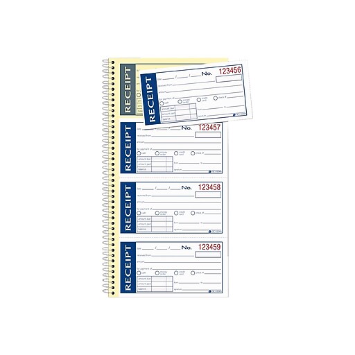 Adams Write 'N Stick 2Part Carbonless Receipts Book, 2.75" x 4.75