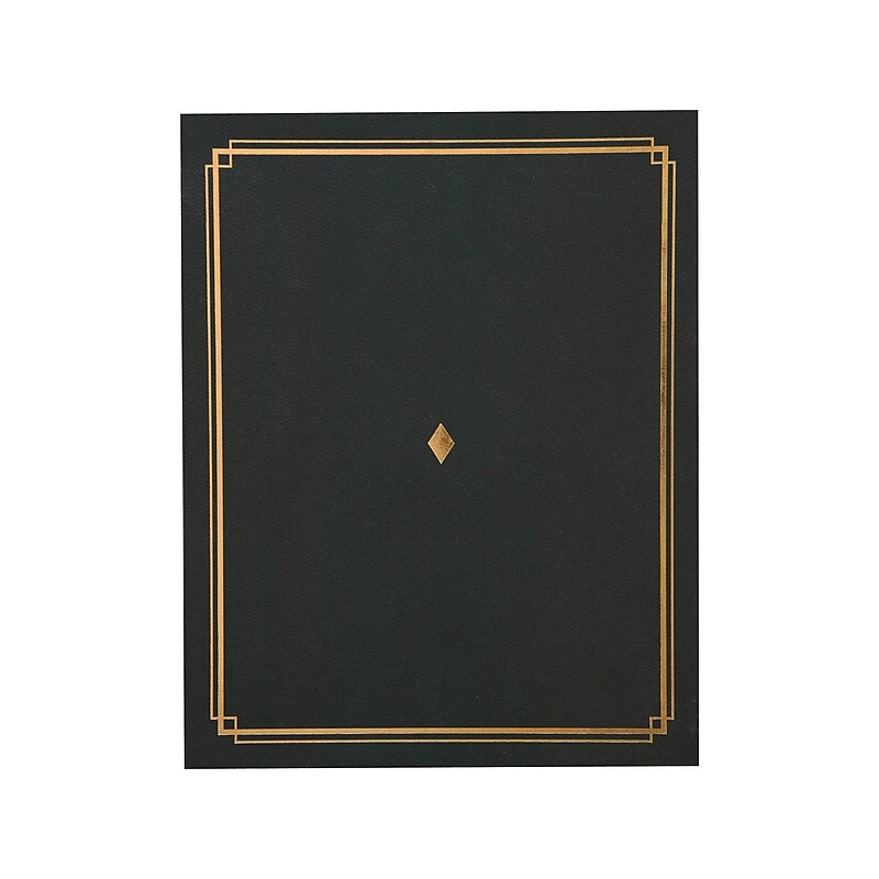 Gartner Studios Certificate Holders, 8.5" x 11", Black/Gold, 6/Pack (35003) image 1