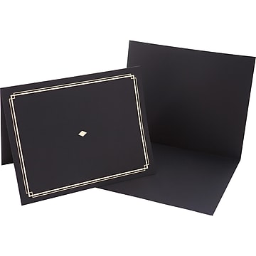 Gartner Studios 9.5" x 12" Certificate Holders, Black/Gold, 6/Pack (35003)