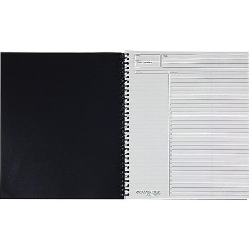 Cambridge® Action Planner® Business Notebook, 81/2" x 11", Black