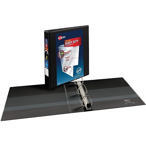 Avery 11/2" HeavyDuty View Binder with One Touch™ EZD? Rings, Black