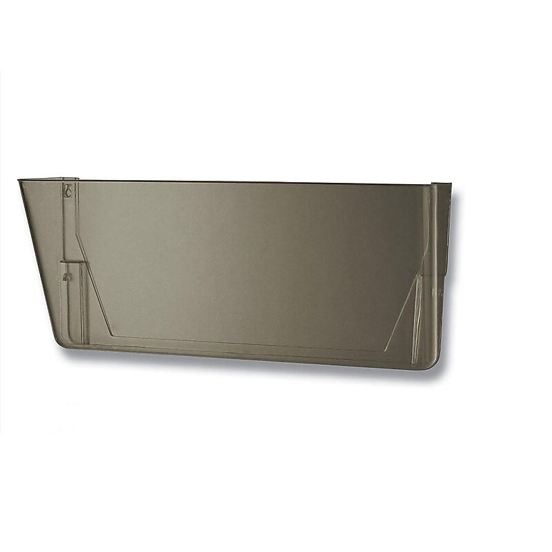Officemate 1-Pocket Plastic Legal Size Wall File, Smoke (21441) image 1