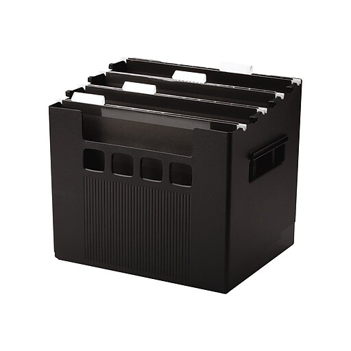 DecoFlex Large Capacity Desktop File Box, Letter Size, Black (PFX 43013