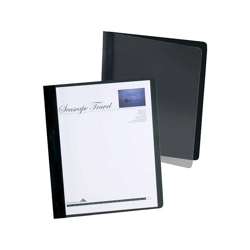 Oxford 3-Prong Report Covers, Letter, Black, 25/Box (5354005X) image 1