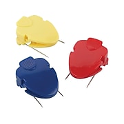 Staples Cubicle Clips, Blue/Red/Yellow, 6/Pack (10823)