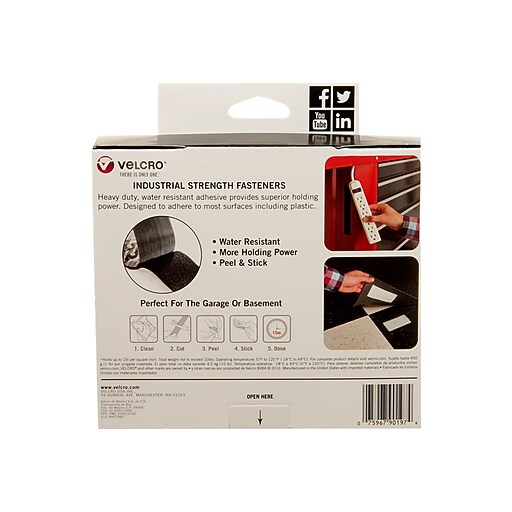 VELCRO® Brand IndustrialStrength Tape, Black Staples