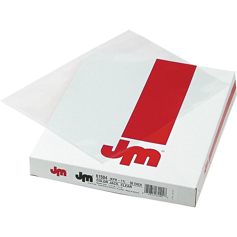 Pendaflex Color Jacs Non-Glare Sheet Protectors, 8-1/2" x 11", Clear, 50/Box (PFX 61504) image 1