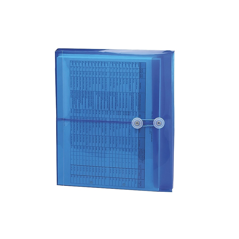 Smead Heavy Duty Plastic Filing Envelope, Letter, Blue, 5/Pack (89522)