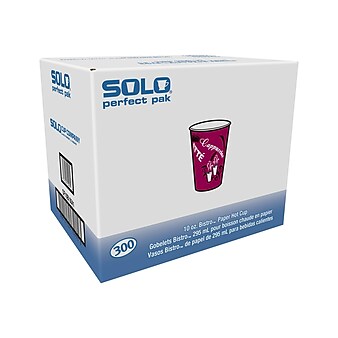 Solo Bistro® Hot Cups, 10 Oz., Multicolor, 300/Carton (OF10BI-0041)