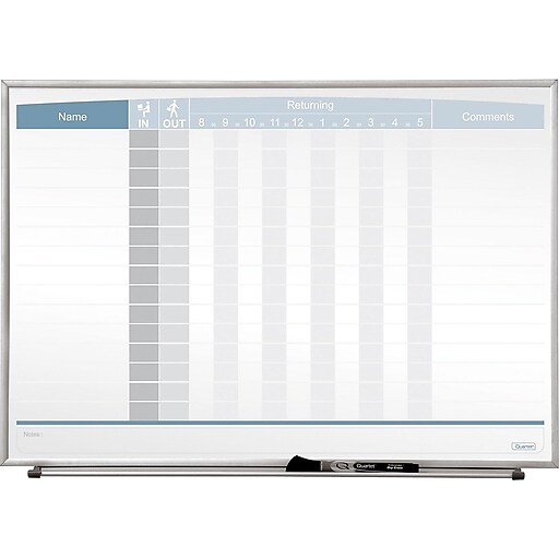 Quartet® In/Out Employee Tracking Board, 23" X 16" Staples