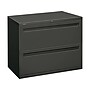 HON Brigade 700 Series 2-Drawer Lateral File Cabinet, Locking, Charcoal, Letter/Legal, 36"W (H782.L.S)~#|#~sp42167498_sc7