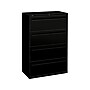 HON Brigade 700 Series 4-Drawer Lateral File Cabinet, Locking, Black, Letter/Legal, 36"W (H784.L.P)~#|#~sp42167607_sc7