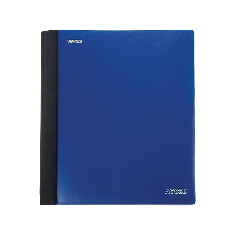 Staples Accel Spine Guard 3-Subject Notebook, 8.5" x 11", College Ruled, 150 Sheets, Color chosen at random (20031W-CC) image 1