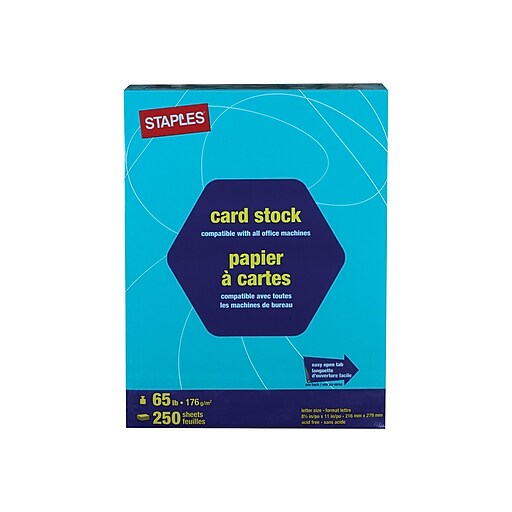 Staples card stock