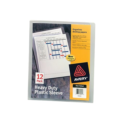 Shop Staples for Avery Clear Plastic Sleeve, Heavyweight, Letter, 11" x