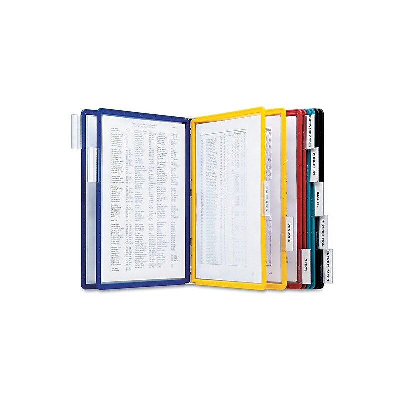 Durable Vario Document Holder, 8.5" x 11", Vertical, Wall Mounted, Multicolor Plastic (5359-00) image 1