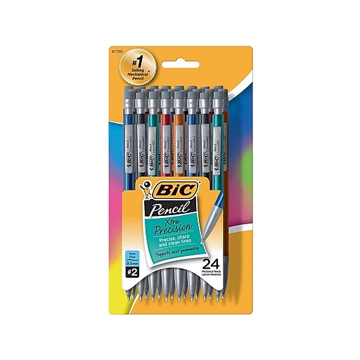 BIC Xtra Precision Mechanical Pencils, No. 2 Hard Lead, 24/Pack