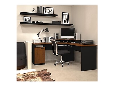 Finding the ideal computer desk for your pc setup is an important part of the pc gaming journey. bestar hampton 70 desk tuscany brown 69430 4163