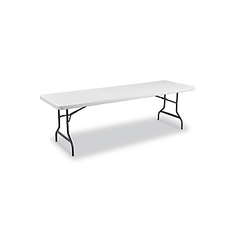 Staples Folding Table, 96"L x 29"W, Granite (79133)
