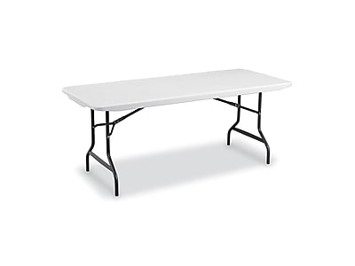 Staples Folding Table, 72"L x 29"W, Platinum (79123)