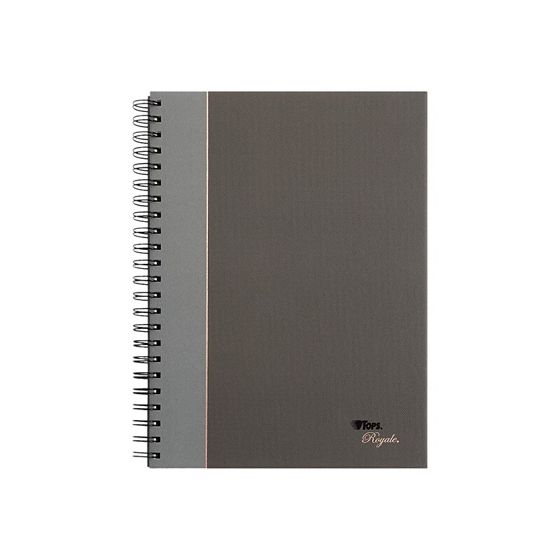 TOPS Royale Professional Notebooks, 8.25" x 11.75", College Ruled, 96 Sheets, Gray/Silver (25332) image 1