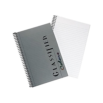 TOPS Classified Colors 1-Subject Notebook, 5.5" x 8.5", Narrow Ruled, 100 Sheets, Graphite (TOP 73507)