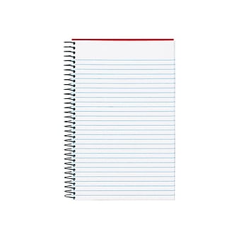 TOPS Classified Colors 1-Subject Notebook, 5.5" x 8.5", Narrow Ruled, 100 Sheets, Ruby (TOP 73505)
