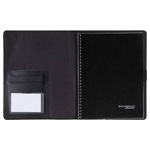 Cambridge® Refillable Notebook Cover, Business Notebook Included, 6" x