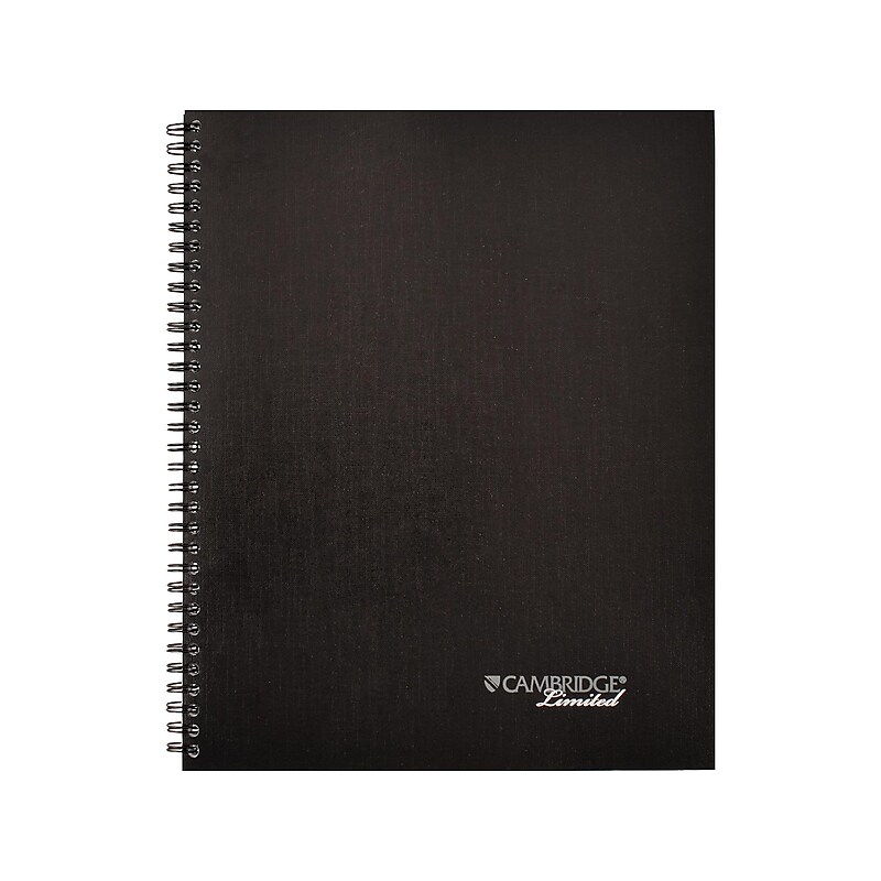 Cambridge 1-Subject Professional Notebooks, 8.88" x 11", Wide Ruled, 80 Sheets, Black (06132) image 1