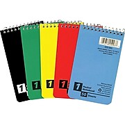 Ampad Top-Bound Memo Notebook, 3" x 5", Narrow Ruled, 50 Sheets, Assorted Colors (25-093)