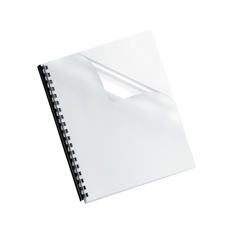 Fellowes Crystals Presentation Covers, Letter Size, Clear, 100/Pack (5293701) image 1
