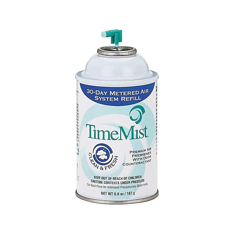 TimeMist Premium Aerosol Refill, Clean & Fresh, 12/Carton (1042415) image 1