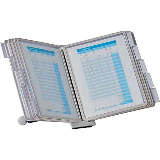 Durable SHERPA Document Holder, 8.5" x 11", Gray Plastic (554210) Staples