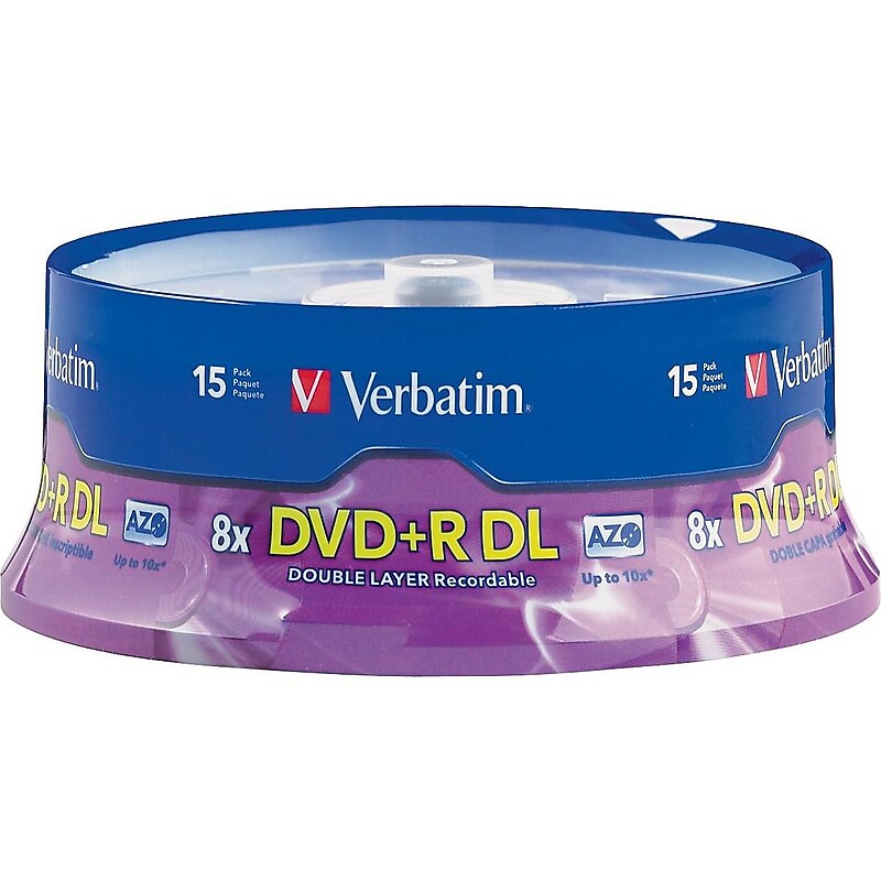 Verbatim 95484 8x DVD+R DL, Silver, 15/Pack image 1