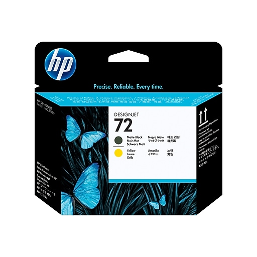 HP 72 Print Head, Matte Black/Yellow (C9384A) | Staples