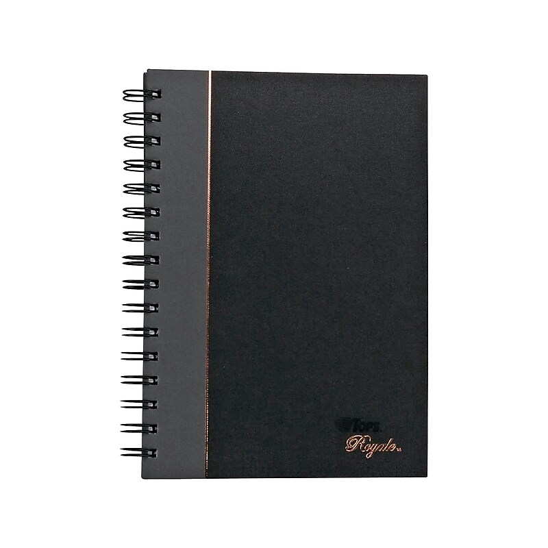 TOPS Royale Professional Notebooks, 5.88" x 8.25", College Ruled, 96 Sheets, Black (25330) image 1