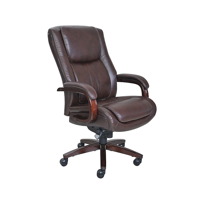 La-Z-Boy Winston Ergonomic Faux Leather Executive Big & Tall Chair, 400 lb. Capacity, Brown (44763) image 1